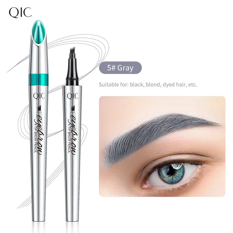 4 Points Eyebrow Tattoo Pen 5 Colors Liquid Brow Pencil