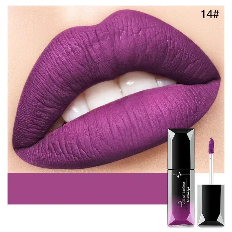 Pudaier Waterproof Lip Gloss Matte Liquid Lipstick