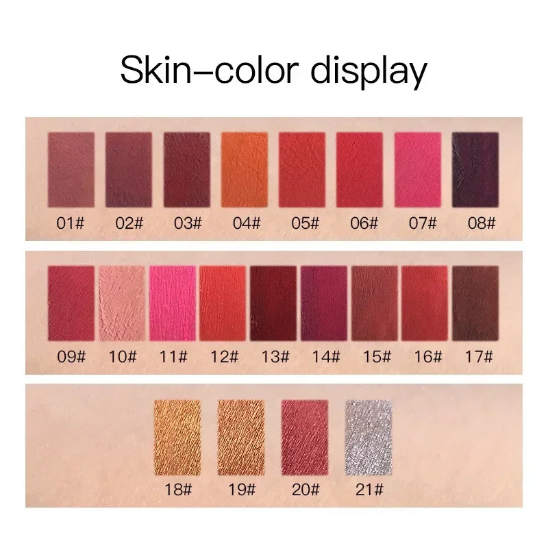 Pudaier Waterproof Lip Gloss Matte Liquid Lipstick