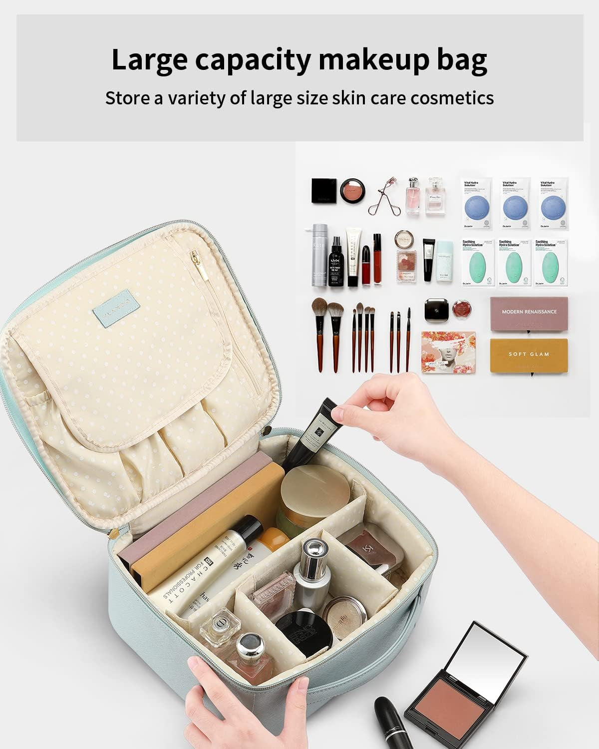 Travel Makeup Cosmetic Case Organizer