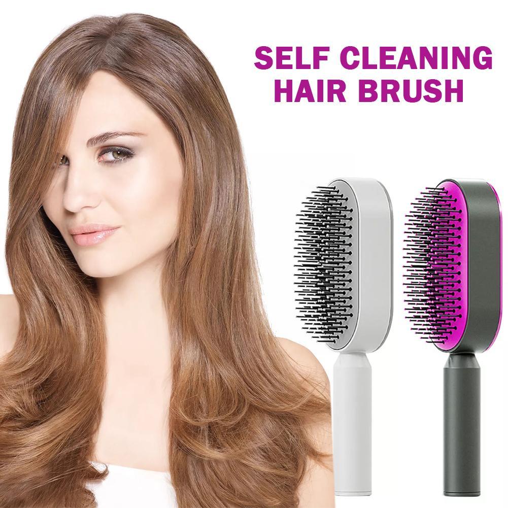 Women Fashion 3D Hair Growth Comb Hairbrush Self-Cleaning Hair Brush  Self Cleaning Hair Brush For Women Massage Scalp Promote Blood Circulation Anti Hair Loss - Touch of Essence Beauty Bar