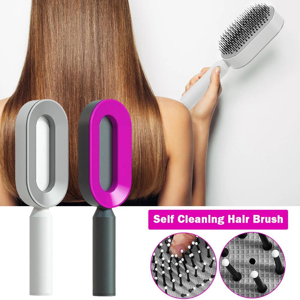 Women Fashion 3D Hair Growth Comb Hairbrush Self-Cleaning Hair Brush  Self Cleaning Hair Brush For Women Massage Scalp Promote Blood Circulation Anti Hair Loss - Touch of Essence Beauty Bar