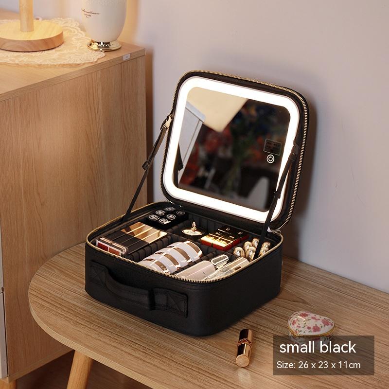 With Mirror And LED Light Cosmetic Bag Skin Care Storage Box - Touch of Essence Beauty Bar