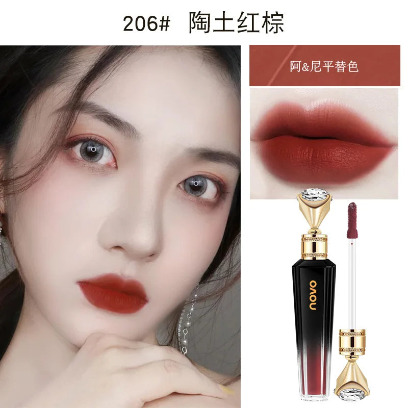 Waterproof Velvet Red  Lip Cosmetics 