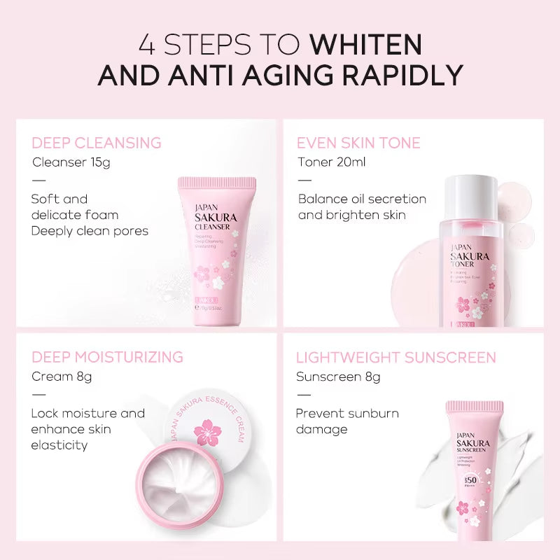 Sakura Skin Care Sets Facial Cleanser