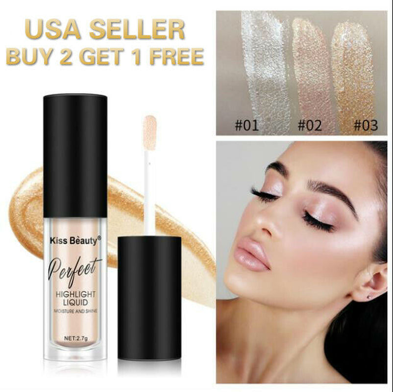 KISS BEAUTY Liquid Highlighter Beauty Face Brightener Oil Shimmer Glow Makeup