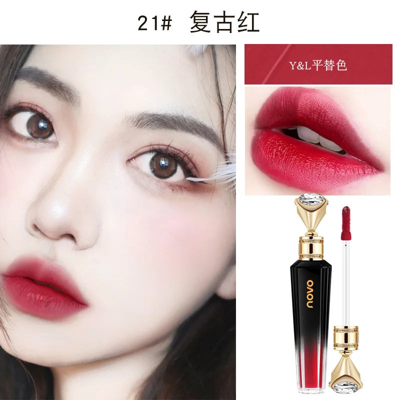 Waterproof Velvet Red  Lip Cosmetics 