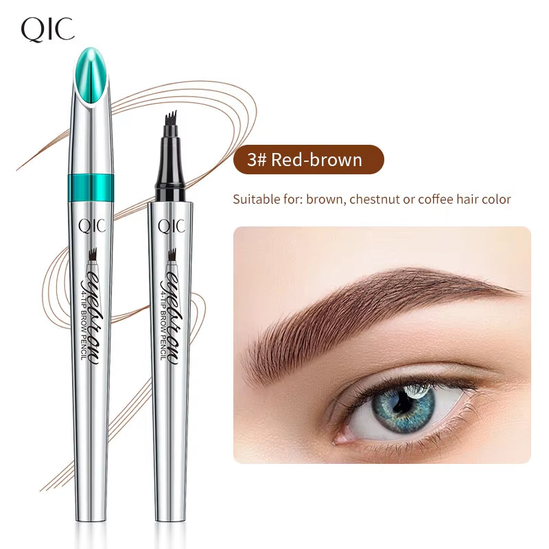 4 Points Eyebrow Tattoo Pen 5 Colors Liquid Brow Pencil