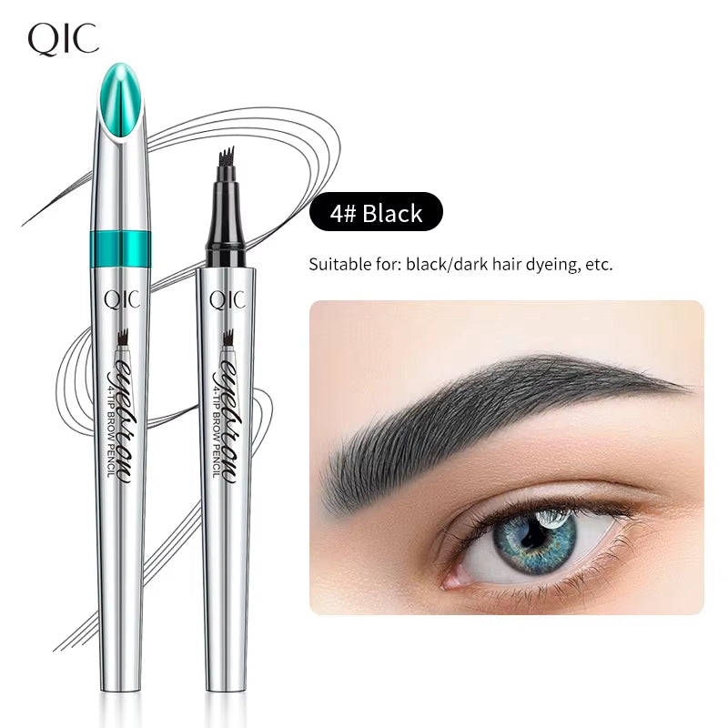 4 Points Eyebrow Tattoo Pen 5 Colors Liquid Brow Pencil