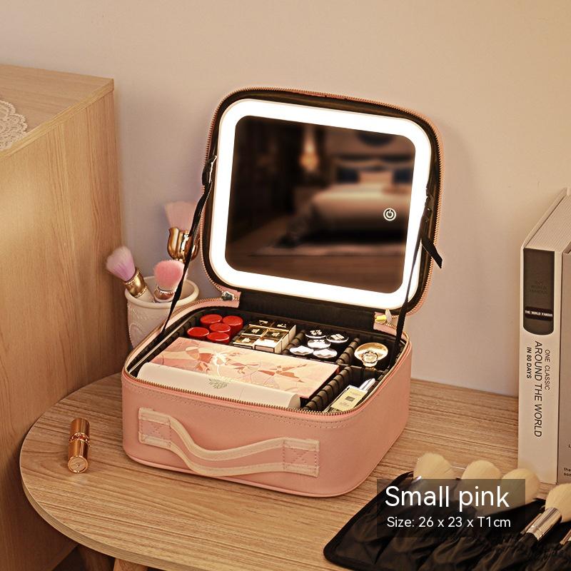 With Mirror And LED Light Cosmetic Bag Skin Care Storage Box - Touch of Essence Beauty Bar